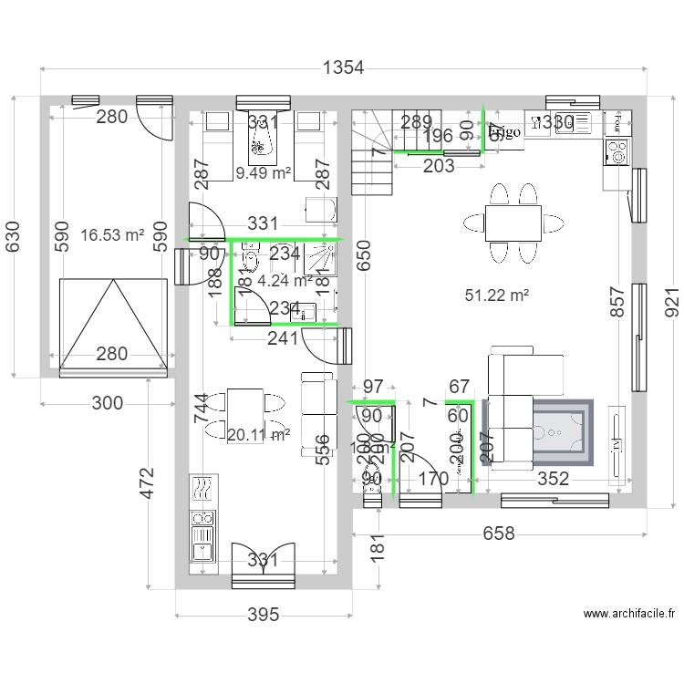 CARRERE RDC AVP 3 lot 6. Plan de 6 pièces et 103 m2