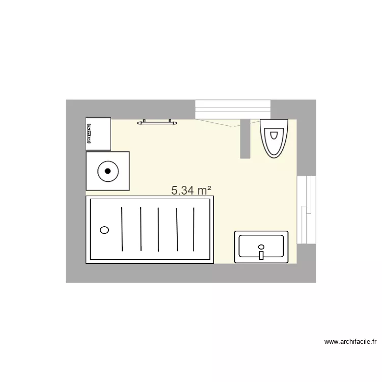 Salle de bain. Plan de 