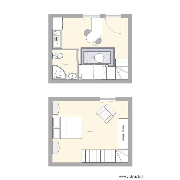 GITE 1. Plan de 0 pièce et 0 m2