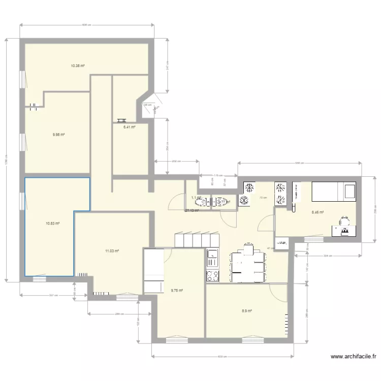 7 Chambres V7. Plan de 