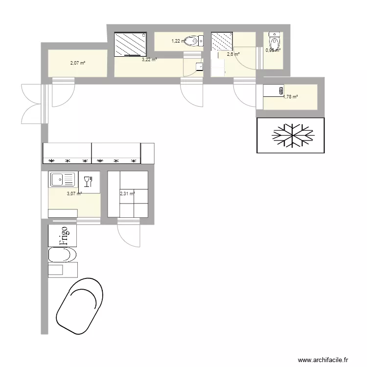 BOULANGERIE. Plan de 