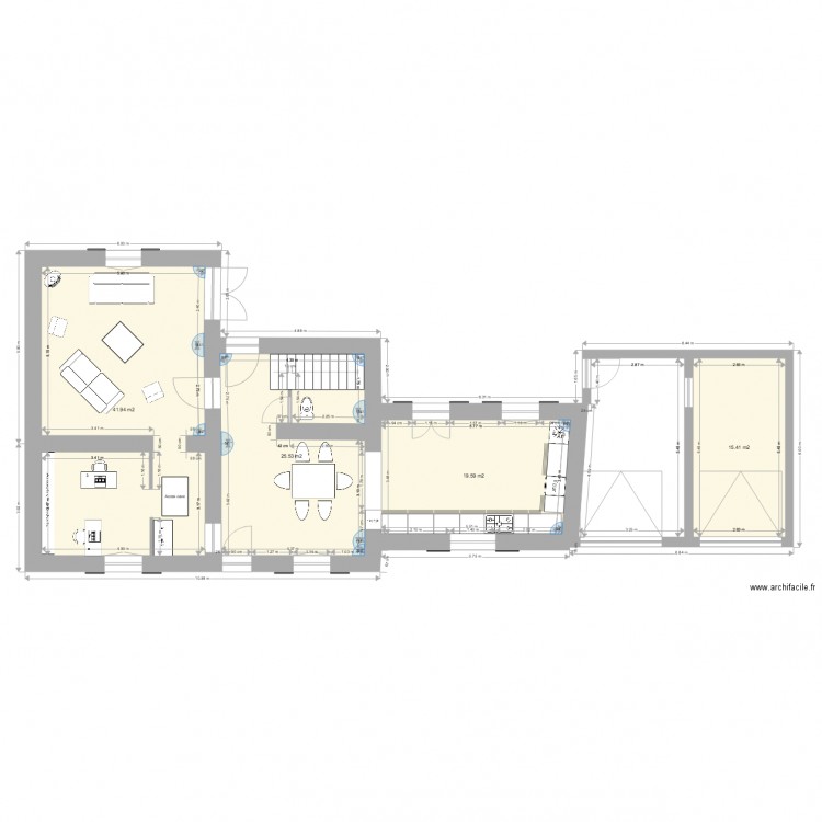 RDC Collonges cuisine SAM. Plan de 0 pièce et 0 m2