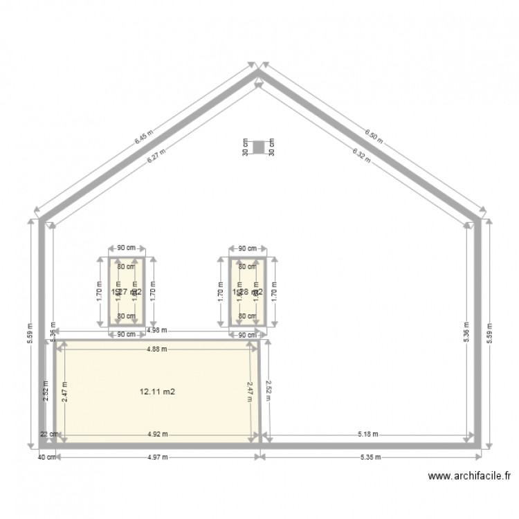 FACADE DU 128. Plan de 0 pièce et 0 m2