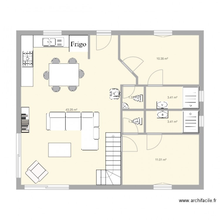 double sdb. Plan de 0 pièce et 0 m2