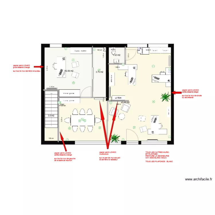 LATRESNE Colorisation. Plan de 