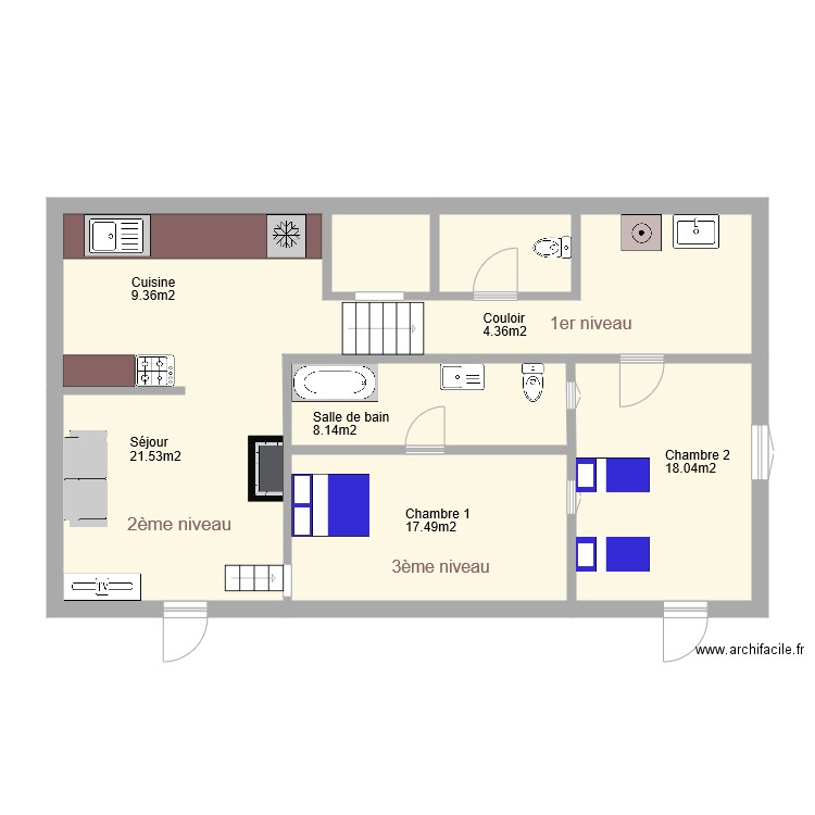 COWEN MAISONETTE. Plan de 0 pièce et 0 m2