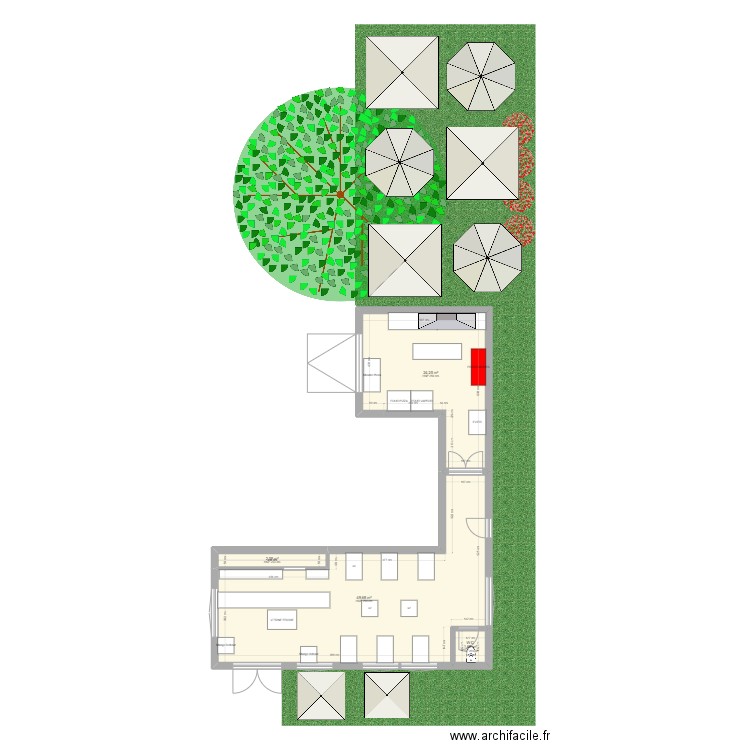 LAPOSTE. Plan de 4 pièces et 78 m2