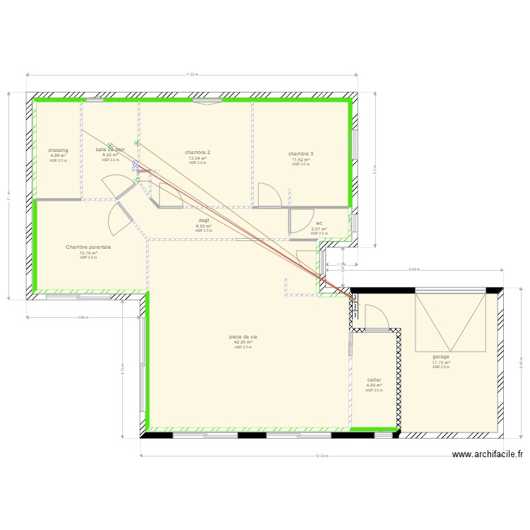 électricité salle de bain 23102021. Plan de 0 pièce et 0 m2