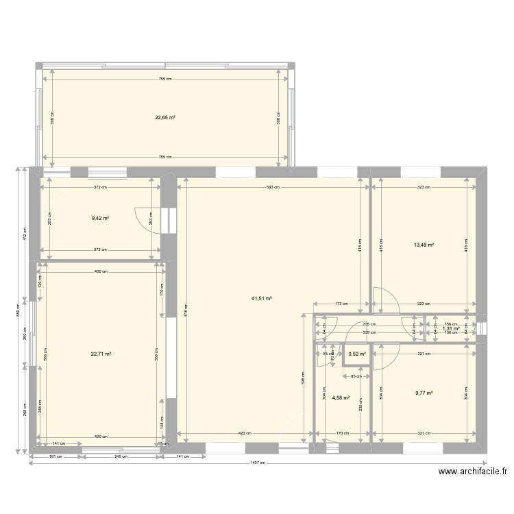 Maison transformations. Plan de 10 pièces et 129 m2