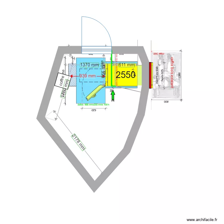 plan de masse PROJET 2550 CSO noiretable. Plan de 