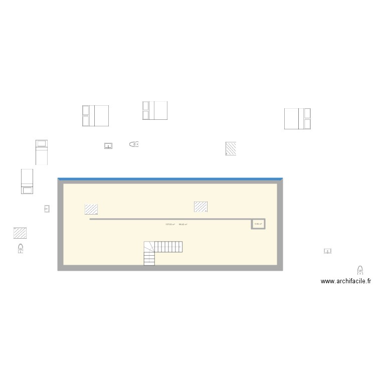 etage cabane. Plan de 0 pièce et 0 m2