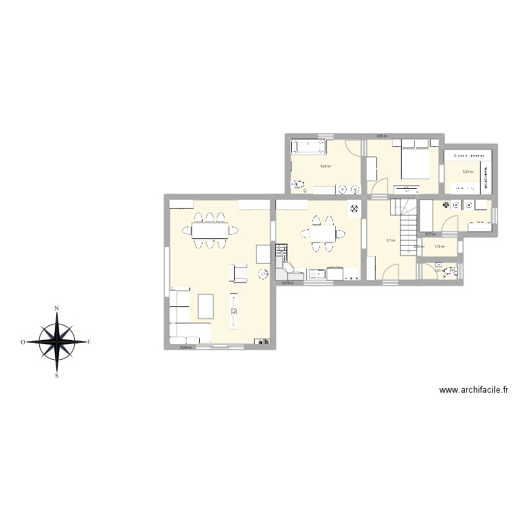 Maison y. Plan de 10 pièces et 97 m2