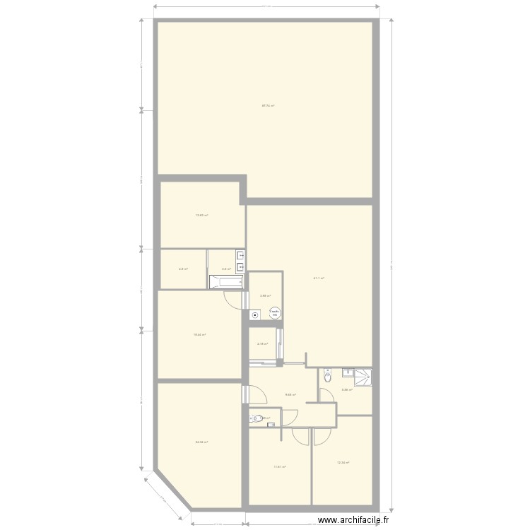 projet v3. Plan de 0 pièce et 0 m2