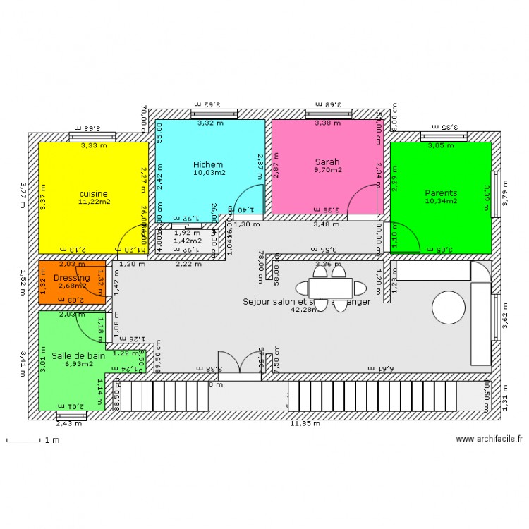 appart Med V. Plan de 0 pièce et 0 m2