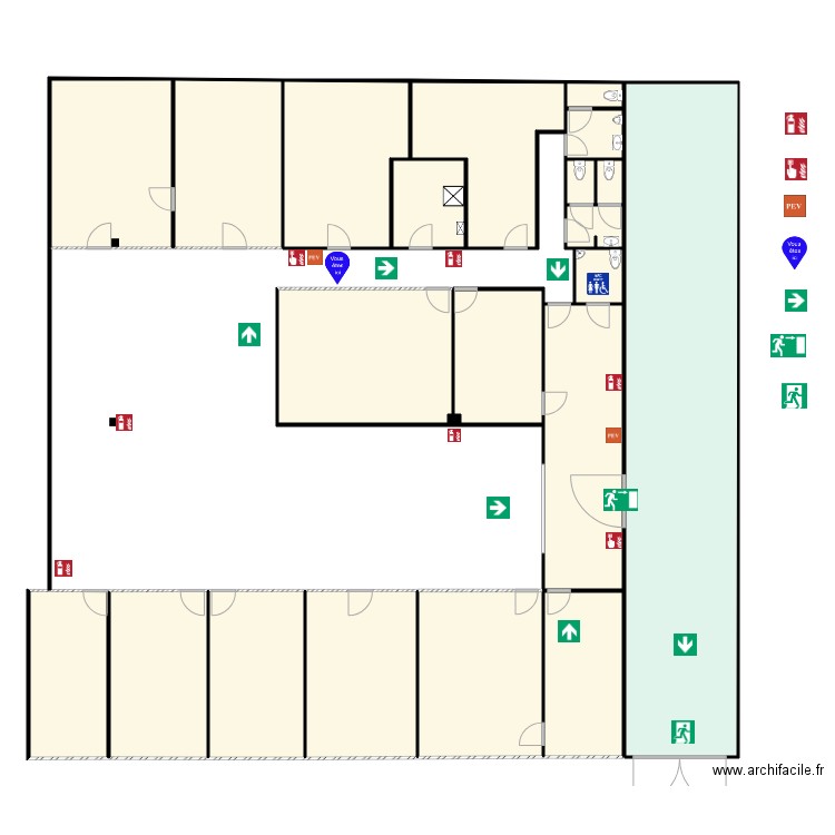 awans plan évacuation cuisine. Plan de 0 pièce et 0 m2