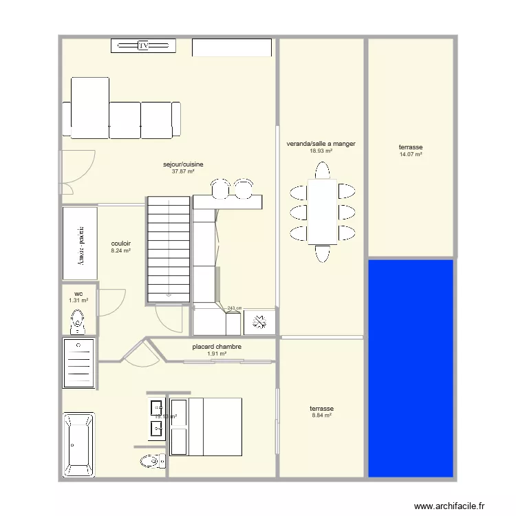 plan amenagement rdc et etage 160m2 avec veranda rectractable 31 12. Plan de plan amenagement rdc et etage 160m2 avec veranda rectractable 31 12. Plan de