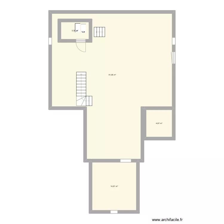 3&egrave;me apr&egrave;s travaux. Plan de 