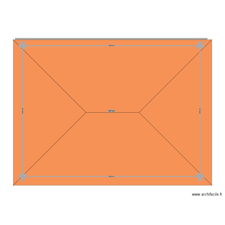 exterieur. Plan de 3 pièces et 441 m2