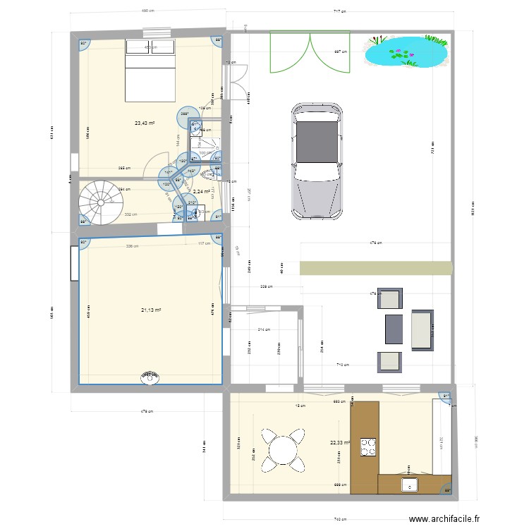 augy ter. Plan de 7 pièces et 133 m2