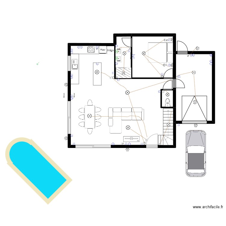 magalas rdc. Plan de 0 pièce et 0 m2