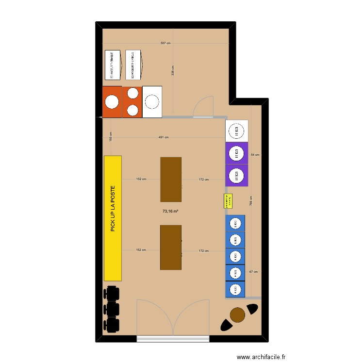 PLAN LAVERIE BELCIER. Plan de 1 pièce et 73 m2