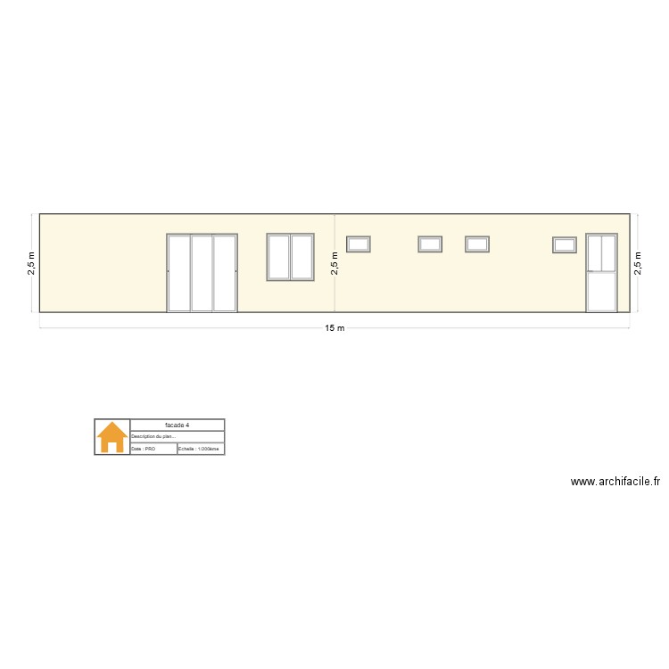 facade 4. Plan de 0 pièce et 0 m2