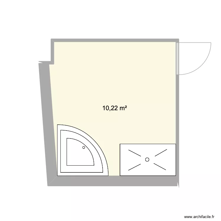 Salle de bain. Plan de 1 Pièce et 10 m² Salle de bain. Plan de 1 Pièce et 10 m²