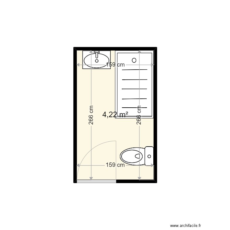 LEBLOND JOSETTE . Plan de 1 pièce et 4 m2