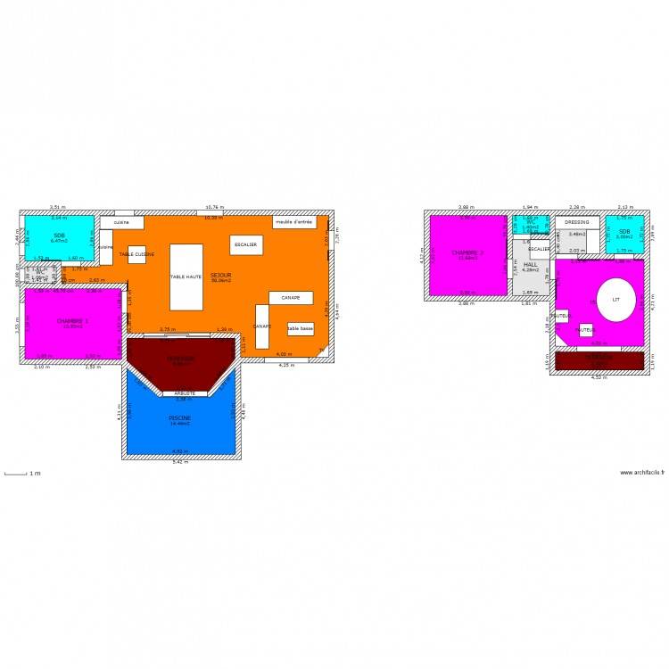 MAISON. Plan de 0 pièce et 0 m2