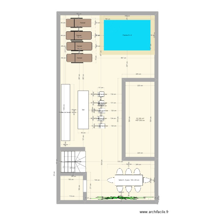 30 derb tizougarine. Plan de 2 pièces et 94 m2