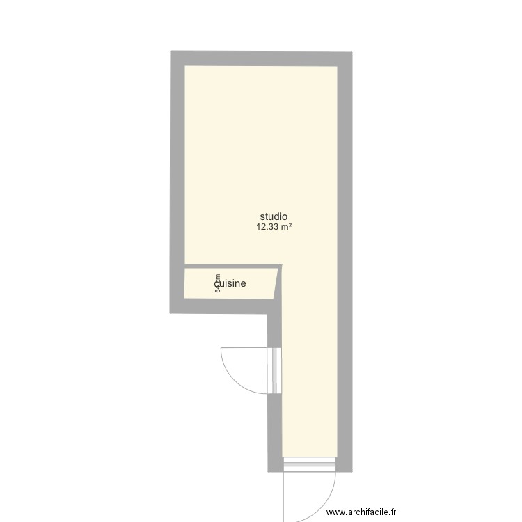 studio. Plan de 0 pièce et 0 m2