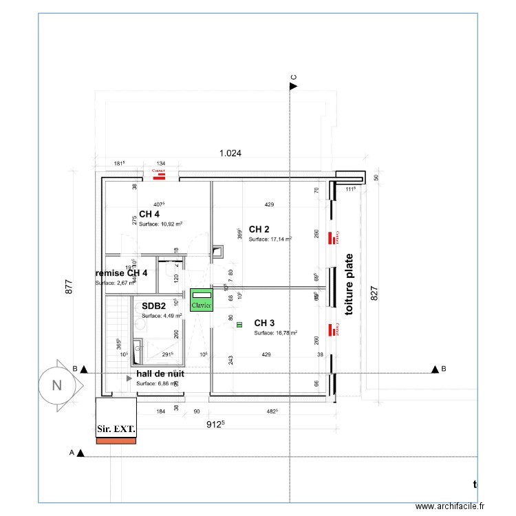 ABRAS  ALARME Etage. Plan de 0 pièce et 0 m2