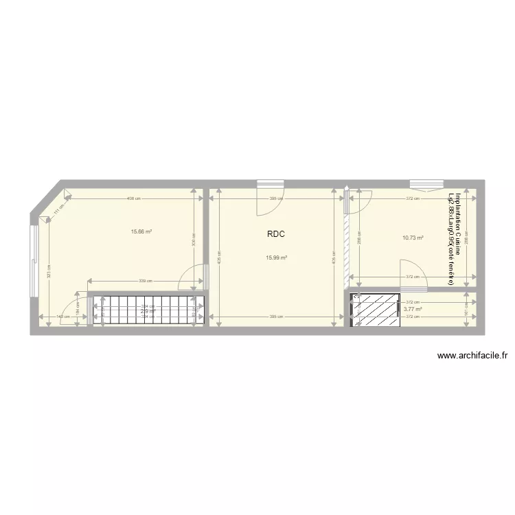 Appart Maison La poste. Plan de 