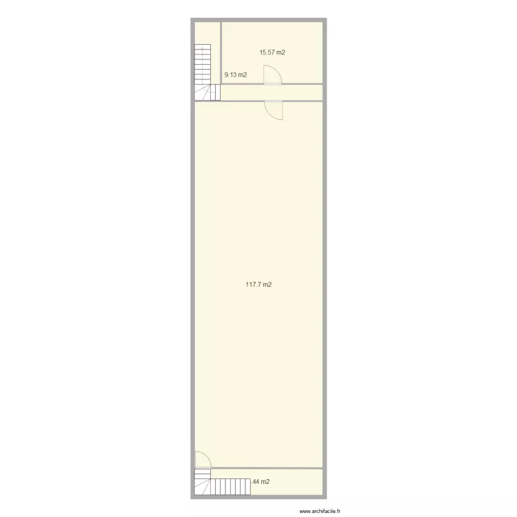 Plan salle de Sport Etage mezzanine. Plan de 