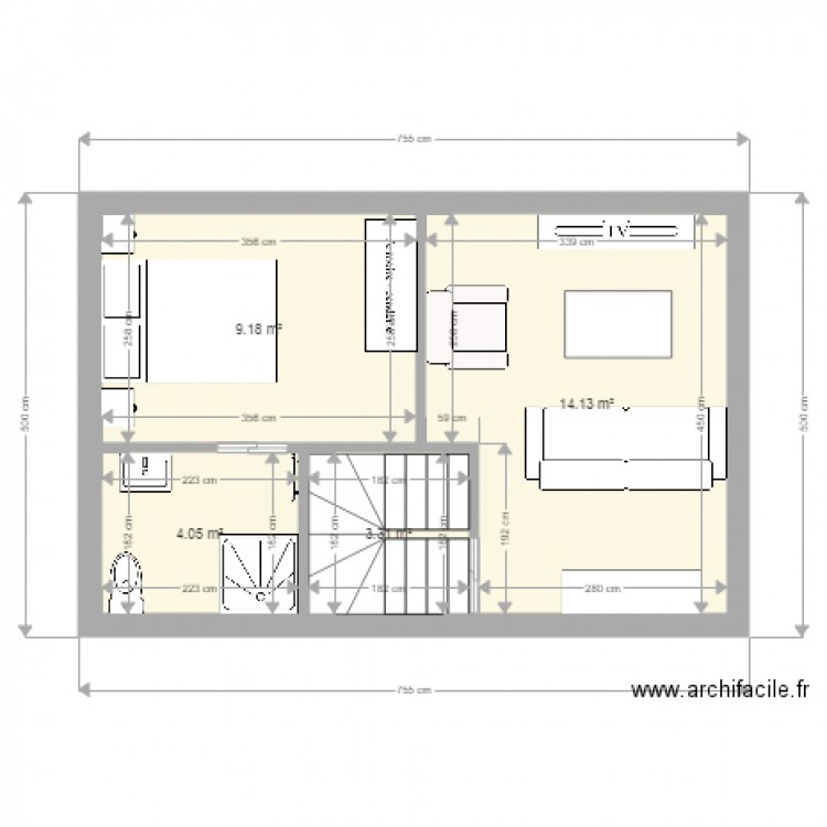 1er etage saint maurice. Plan de 0 pièce et 0 m2