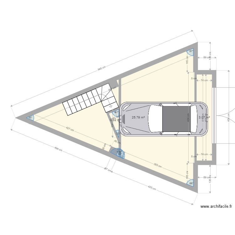 garage. Plan de 0 pièce et 0 m2