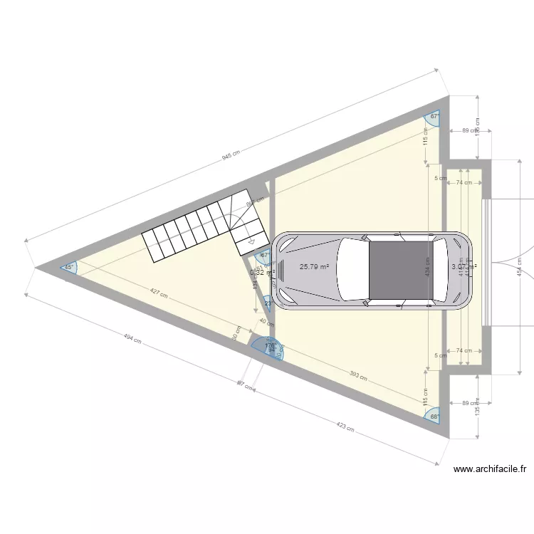 garage. Plan de 