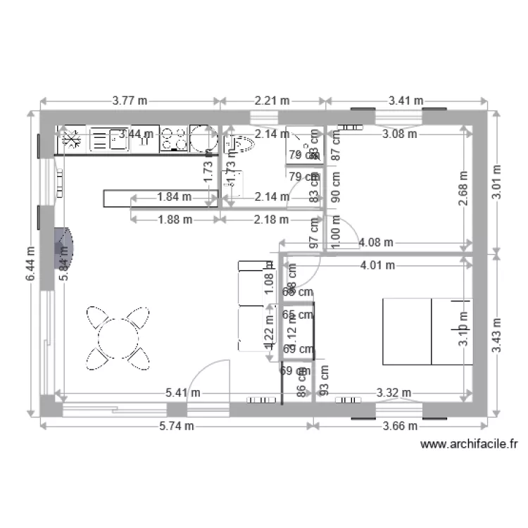 PLAN 50m2. Plan de PLAN 50m2. Plan de