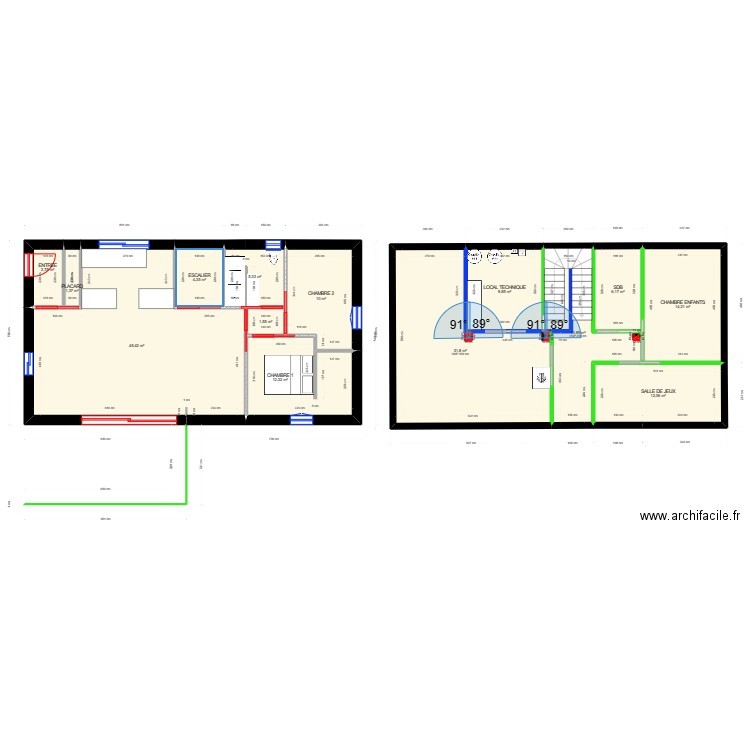 POZZA // HALALI DAUX. Plan de 17 pièces et 171 m2