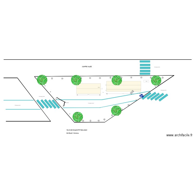 Plan de Masse Etat des Lieux. Plan de 0 pièce et 0 m2