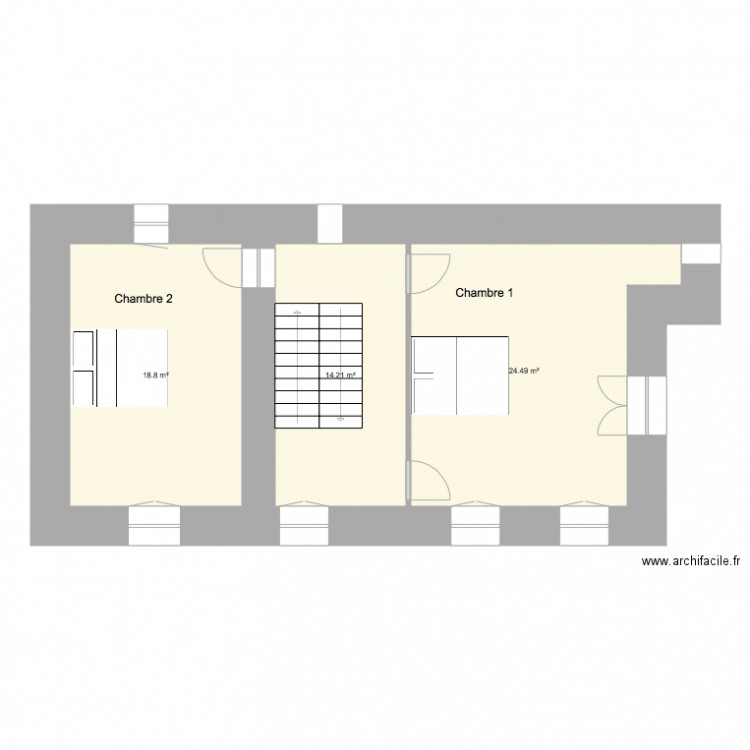 Quettehou étage 1. Plan de 0 pièce et 0 m2