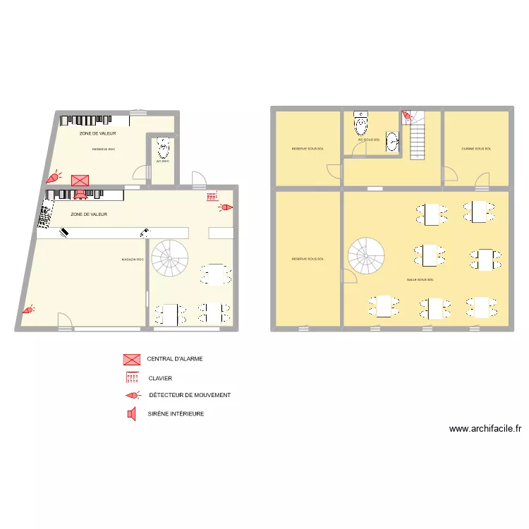 TABAC BISTROT L'INDUSTRIE ALARME. Plan de 