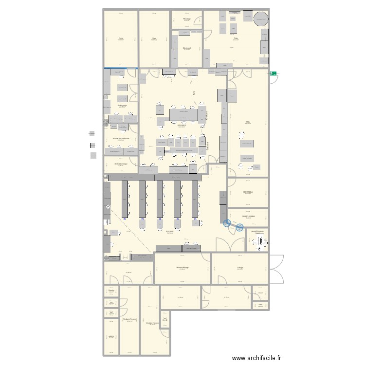 Plan Avec modification 20230214. Plan de 31 pièces et 573 m2