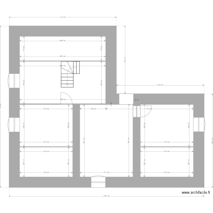 BERGERIE ETAGE PC 5. Plan de 5 pièces et 84 m2