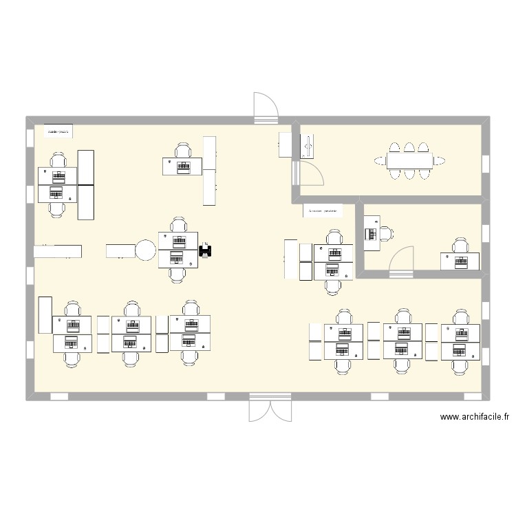 open space (avant). Plan de 0 pièce et 0 m2