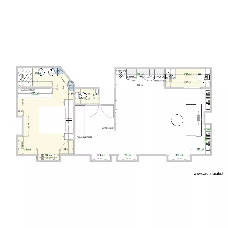 DUVIVIER 1ER ETAGE CUISINE PLUS PETITE. Plan de DUVIVIER 1ER ETAGE CUISINE PLUS PETITE. Plan de
