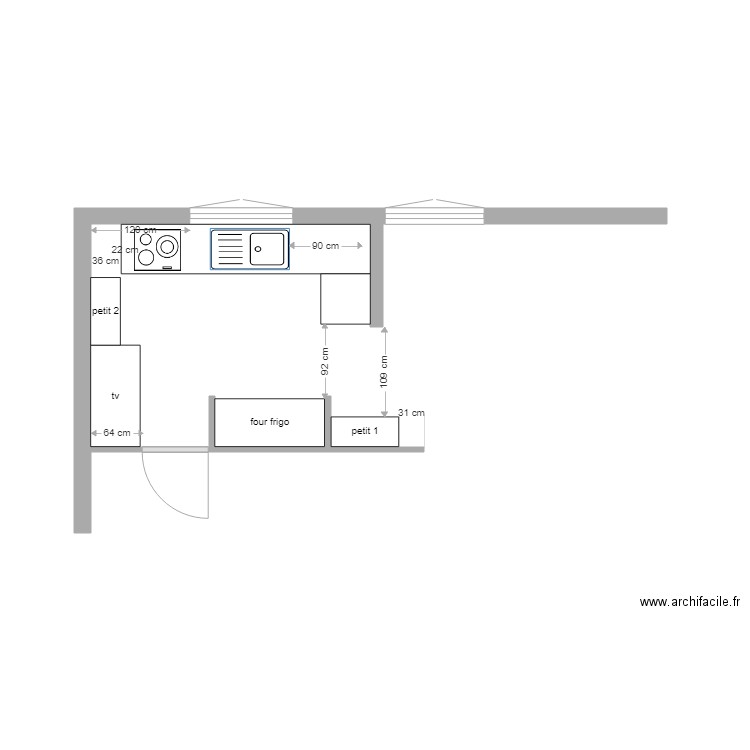 fresnes plan cuisine. Plan de 0 pièce et 0 m2