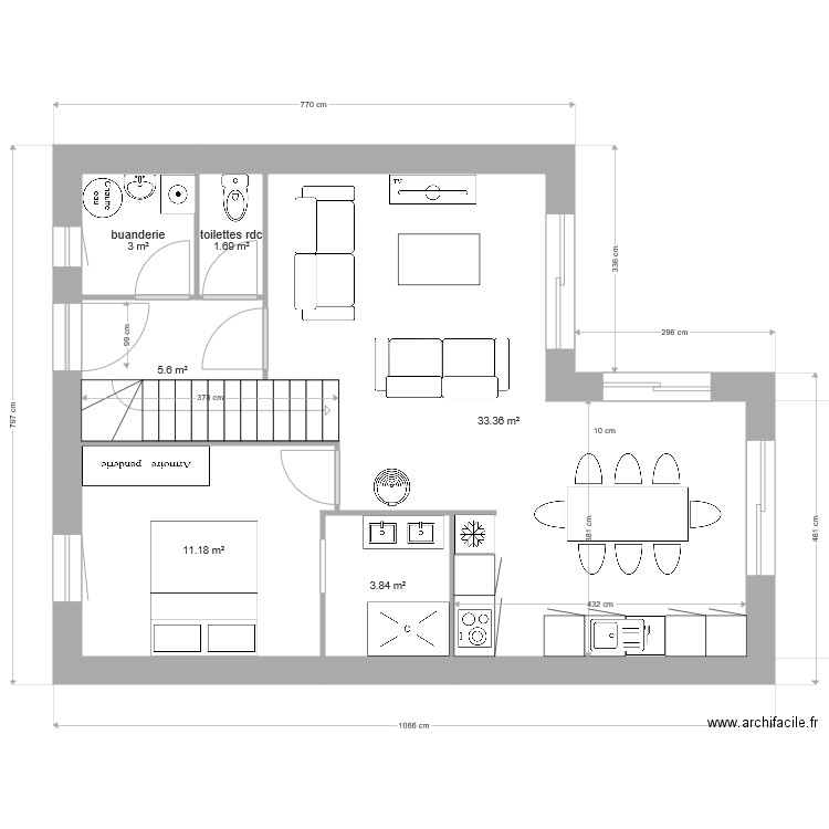 4 chambres version définitive. Plan de 0 pièce et 0 m2