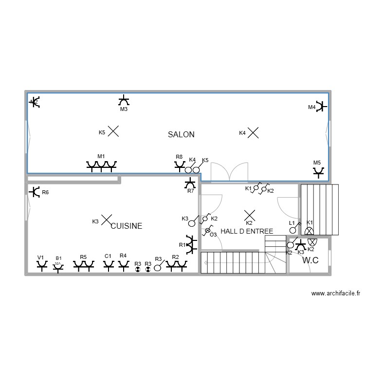 torqi2. Plan de 5 pièces et 73 m2