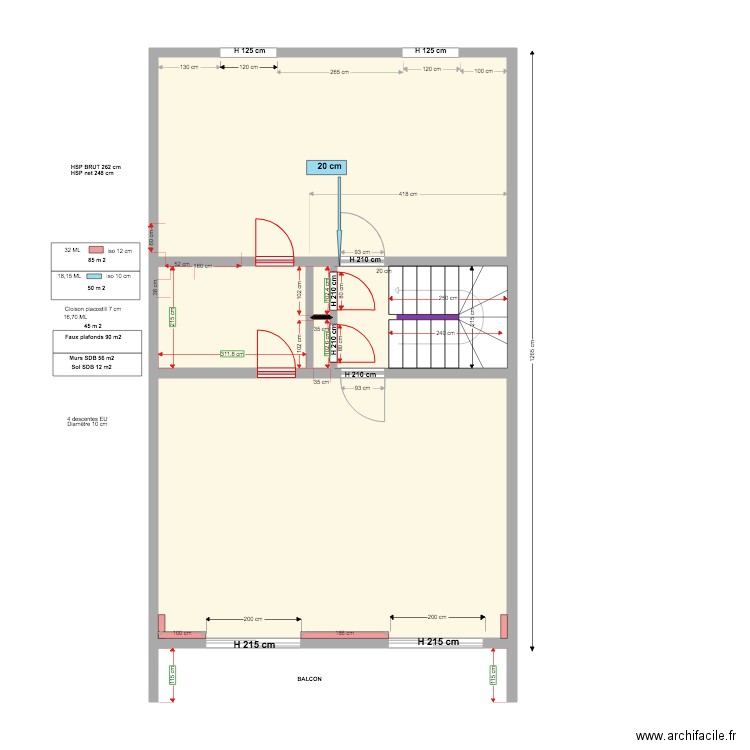 1er etage LOT B  23 03 2020 GROS OEUVRE. Plan de 0 pièce et 0 m2